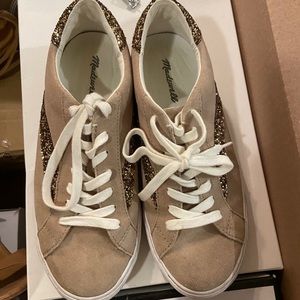 Beige Glitter Madewell Sneakers